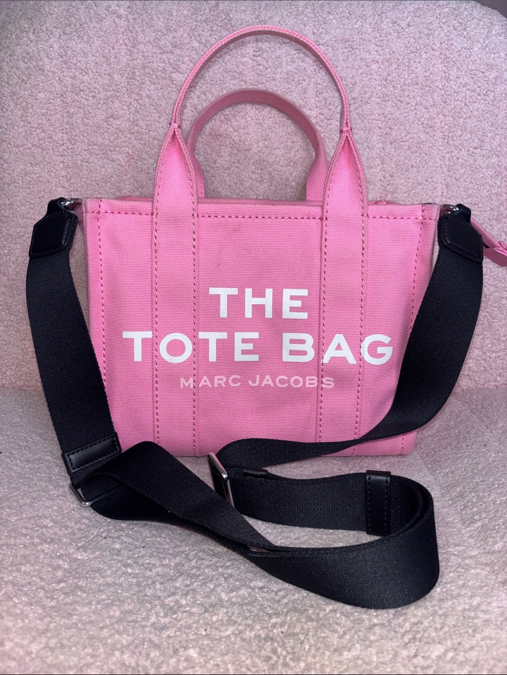 Marc Jacobs Small Pink Canvas 'The Tote Bag' - Picture 7 of 7